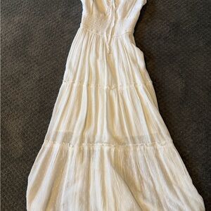 Hollister White Midi Dress